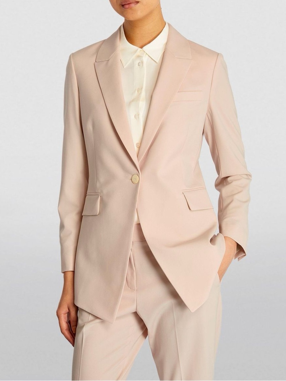NWT Theory Etiennette B Petal Pink Traceable Stretch Wool Blazer Size 6